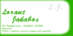lorant jakabos business card