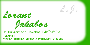 lorant jakabos business card